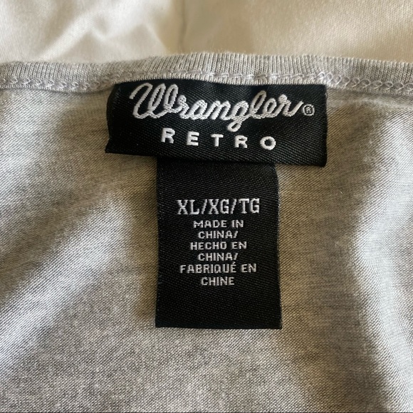 Wrangler Retro Tie Front Western Print Bishop Sleeve Blouse XL - Picture 7 of 12